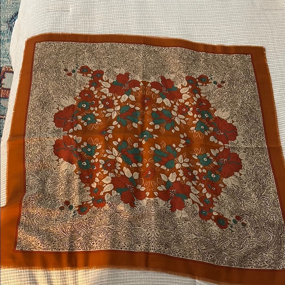 Floral Patterned Scarf-Rayon - Picture 8 of 10